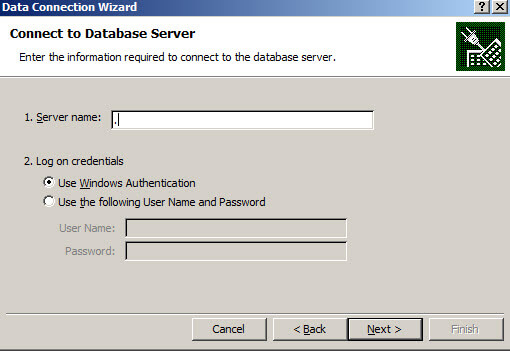 Connect to Database Server