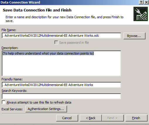 Save Data Connection