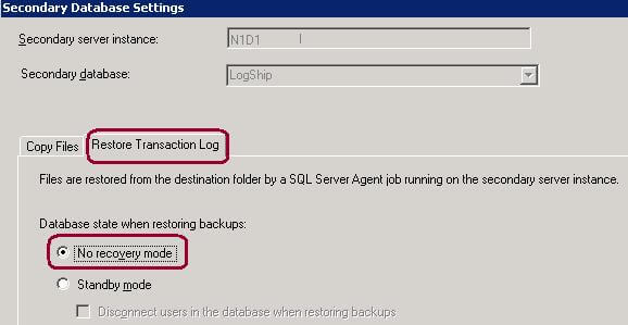 Steps to Move SQL Server Log Shipping Secondary Database Files image.