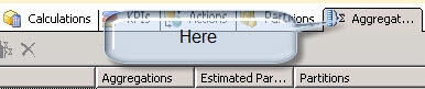 the Aggregation tab 