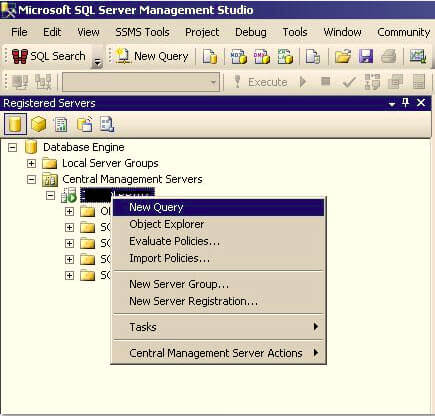 CMS New Query Selection