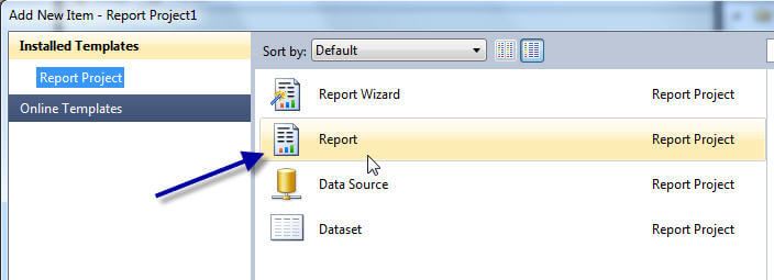 new report name