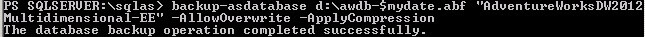 backup ssas with powershell