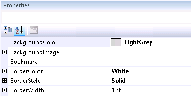 Subreport title properties