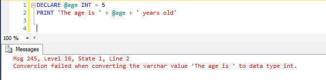 INT String Error