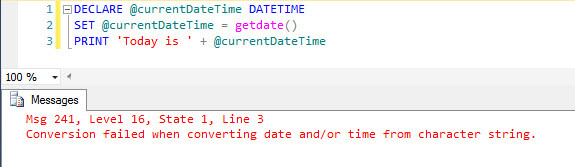 DATETIME String Error