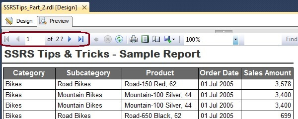 Total Pages showing as ? in navigation bar