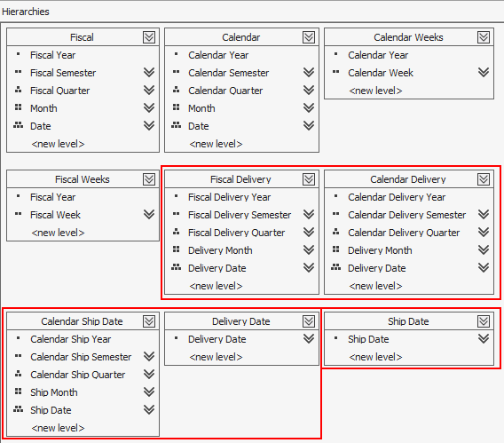 Custom Dimension Hierarchies