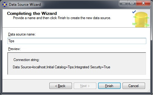 the data source name can be changed if desired