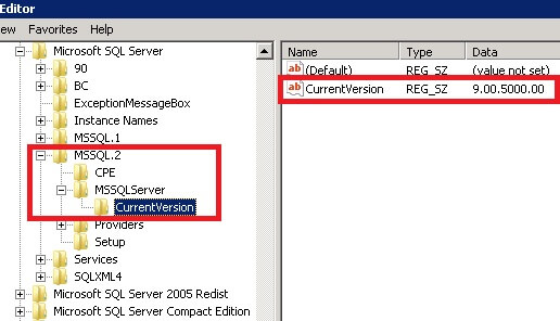 Analysis Service 2005 CurrentVersion