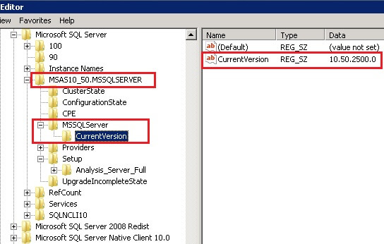 Analysis Service 2008 R2 CurrentVersion