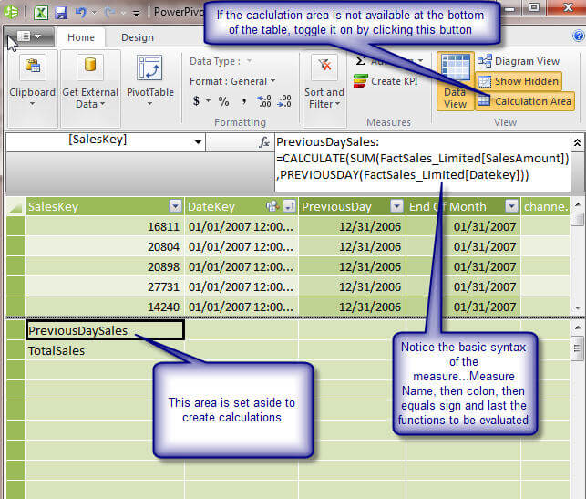 Power Pivot Calculation\