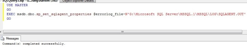 How to Change the SQL Server Agent Log File Path