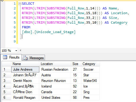 substring query