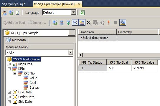 the Analysis Services objects need to be deployed and processed