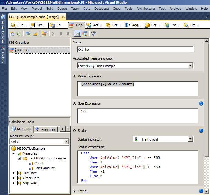 Analysis Services KPI Testing