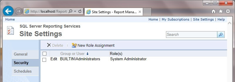 If Site Settings is displayed in the top right corner, click on Site Settings