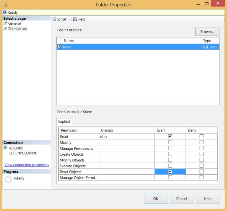 Assigning permissions