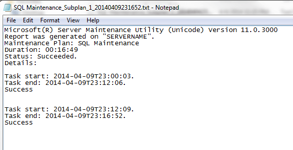 Each of the options on the Reporting and Logging windows