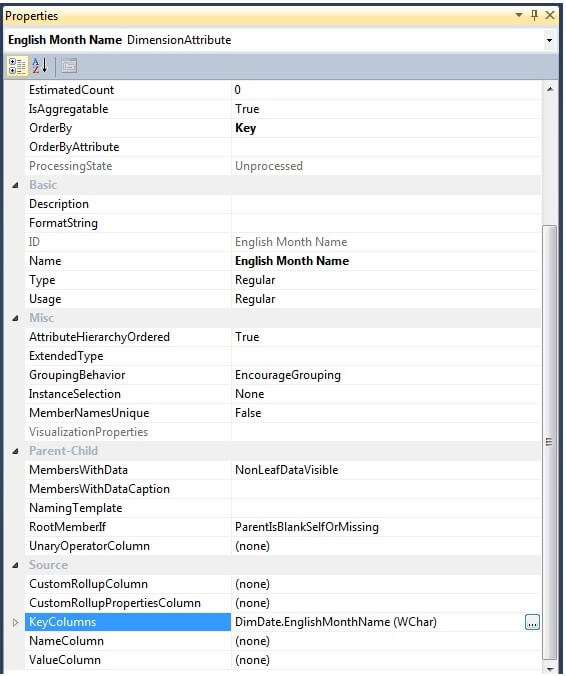 scroll down to the Source grouping and click on the ellipsis 