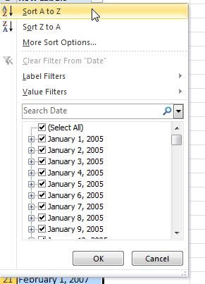 No Date Filters