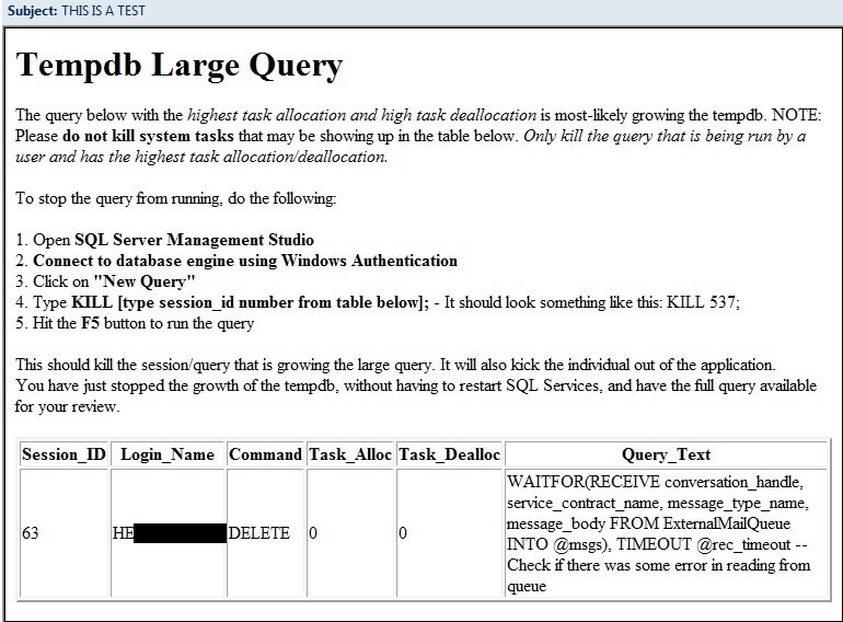 Sample Email