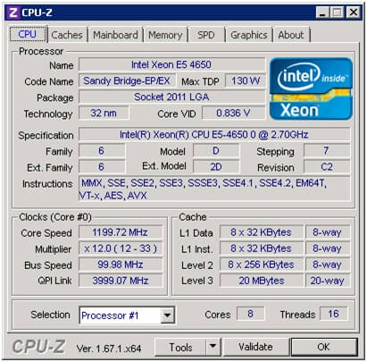 Test 1- Windows Server power plan under Balanced 