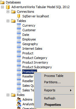 Table properties