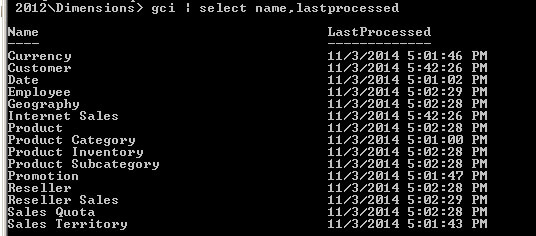 Last processed information