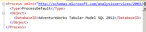 xmla process script