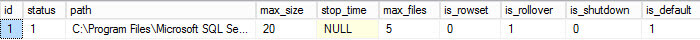 The Default Trace used to have as ID to 1, but it may not always occur