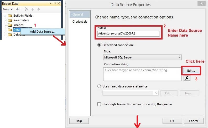 Report Datasource Window