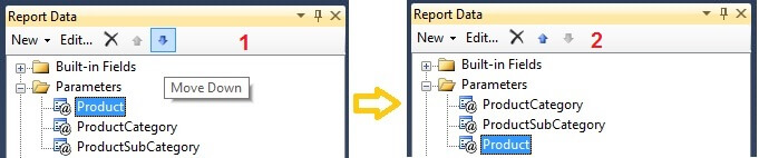 Report parameter reordering