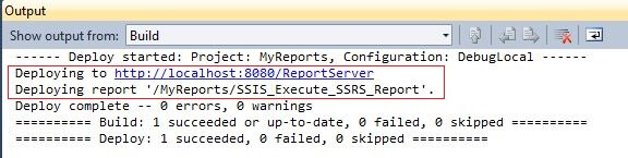 Report Deployment Message