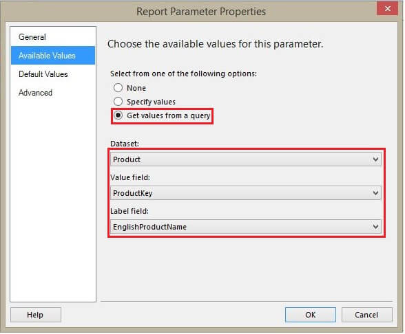 Adding available values for Product Parameter