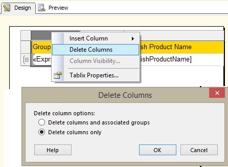 Delete Group Column