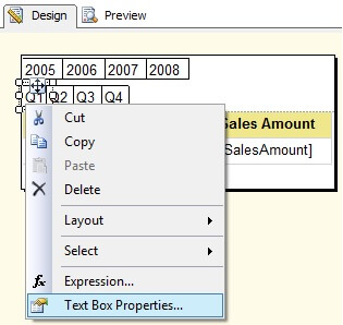 Quarter Q1 Tab Textbox Properties