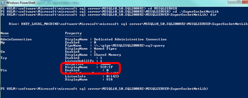 Getting to the TCP Configuration