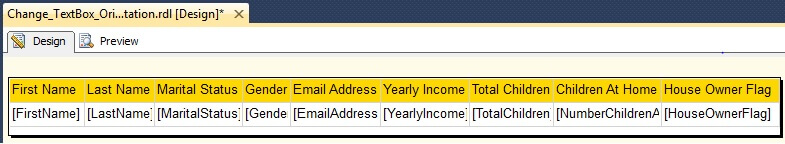 Adding Tablix