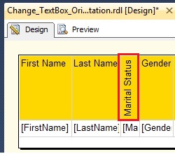 Maritial Status Textbox After Rotation