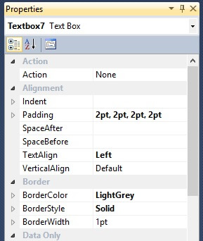 Maritial Status Textbox Properties Window