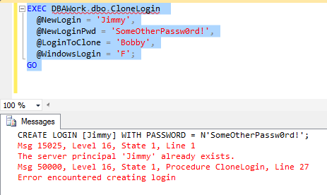 Error Cloning the Login