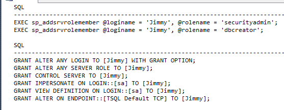 All Membership and Permission T-SQL Statements