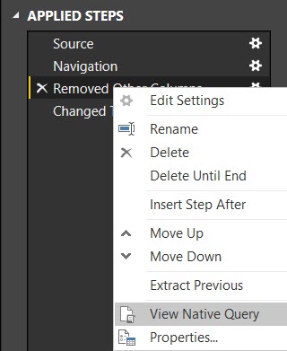 view native query
