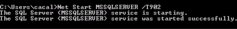 start sql from cmd line with trace flag 902
