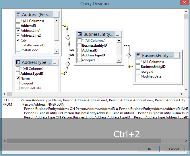 Show/hide the criteria pane