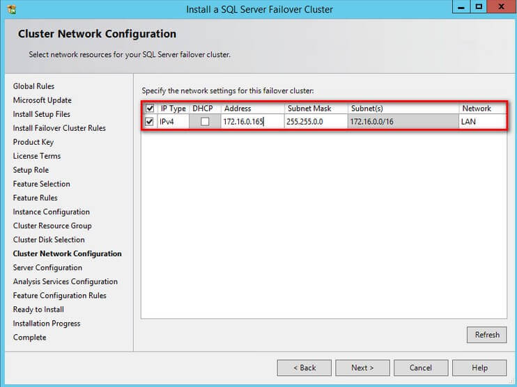 SQLSetup_ClusterIP