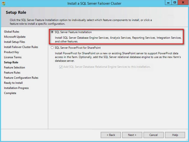 SQLSetup_FeatureSelection