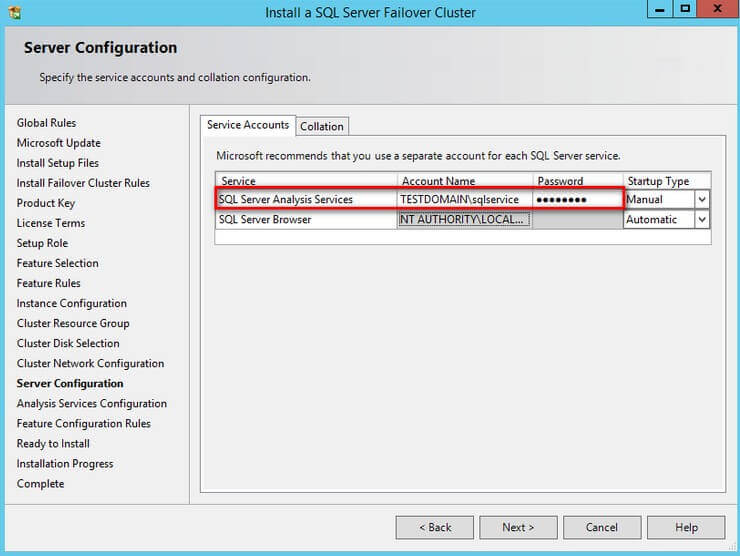 SQLSetup_ServiceAccount
