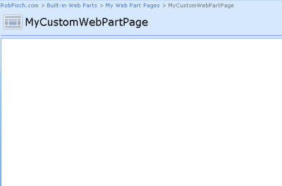 my custom web part page